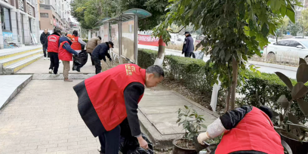 成都市新都区石板滩街道关工委开展“净环境 迎新春”卫生大扫除活动