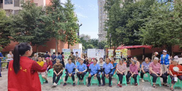 成都市新都区桂湖街道五桂村关工委开展  “养生知识进万家・便民服务暖人心” 活动