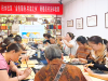 成都市新都区斑竹园街道柏水社区关工委组织五老志愿者开展漆扇书法体验课活动